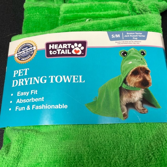 Dog drying towel frog - Picture 2 of 5